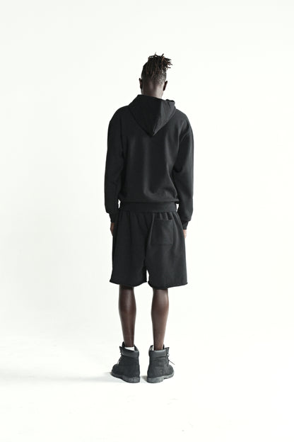BLACK OG WEB V2 PHANTOM ZIP UP ON MODEL