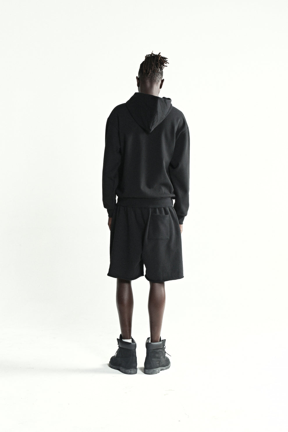 BLACK OG WEB V2 PHANTOM ZIP UP ON MODEL