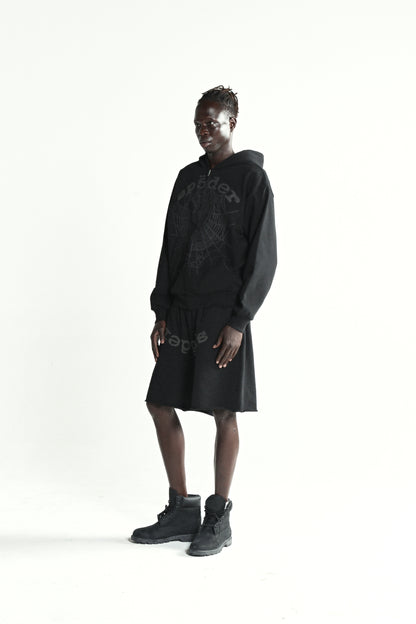 BLACK OG WEB V2 PHANTOM ZIP UP ON MODEL