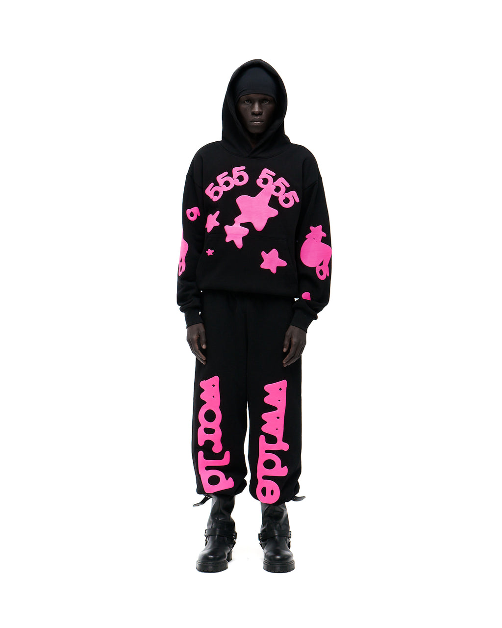 BLACK BELUGA ANGEL NUMBER HOODIE
