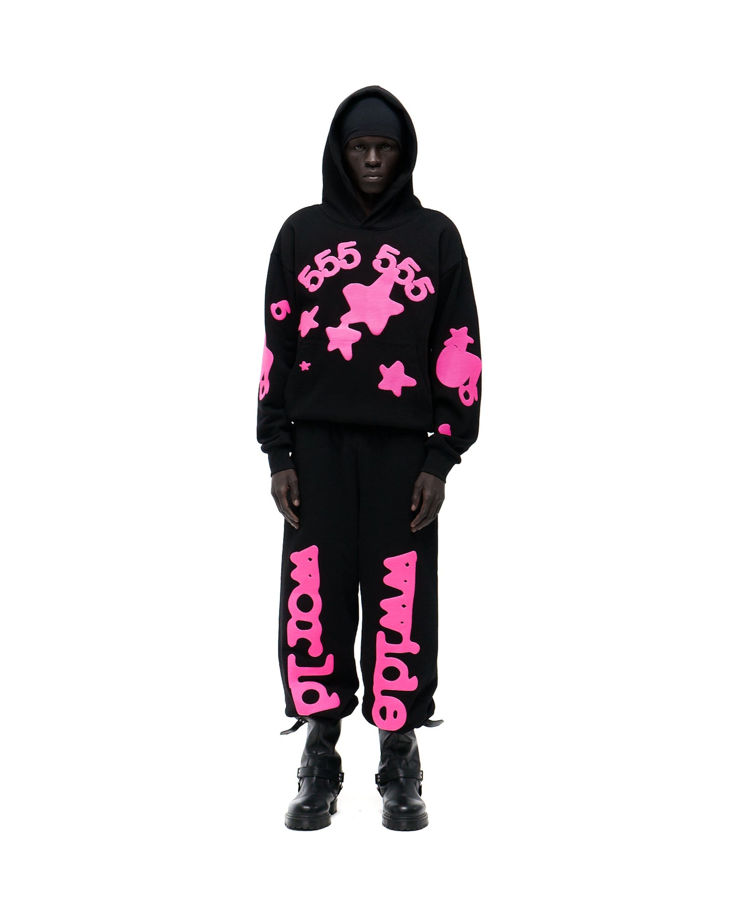 BLACK BELUGA ANGEL NUMBER HOODIE