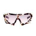 SP5 x FLATLIST 'BEETLE' sunglasses with tortoise Mazzucchelli acetate frames, pink tinted lenses, and unique cut-out details.