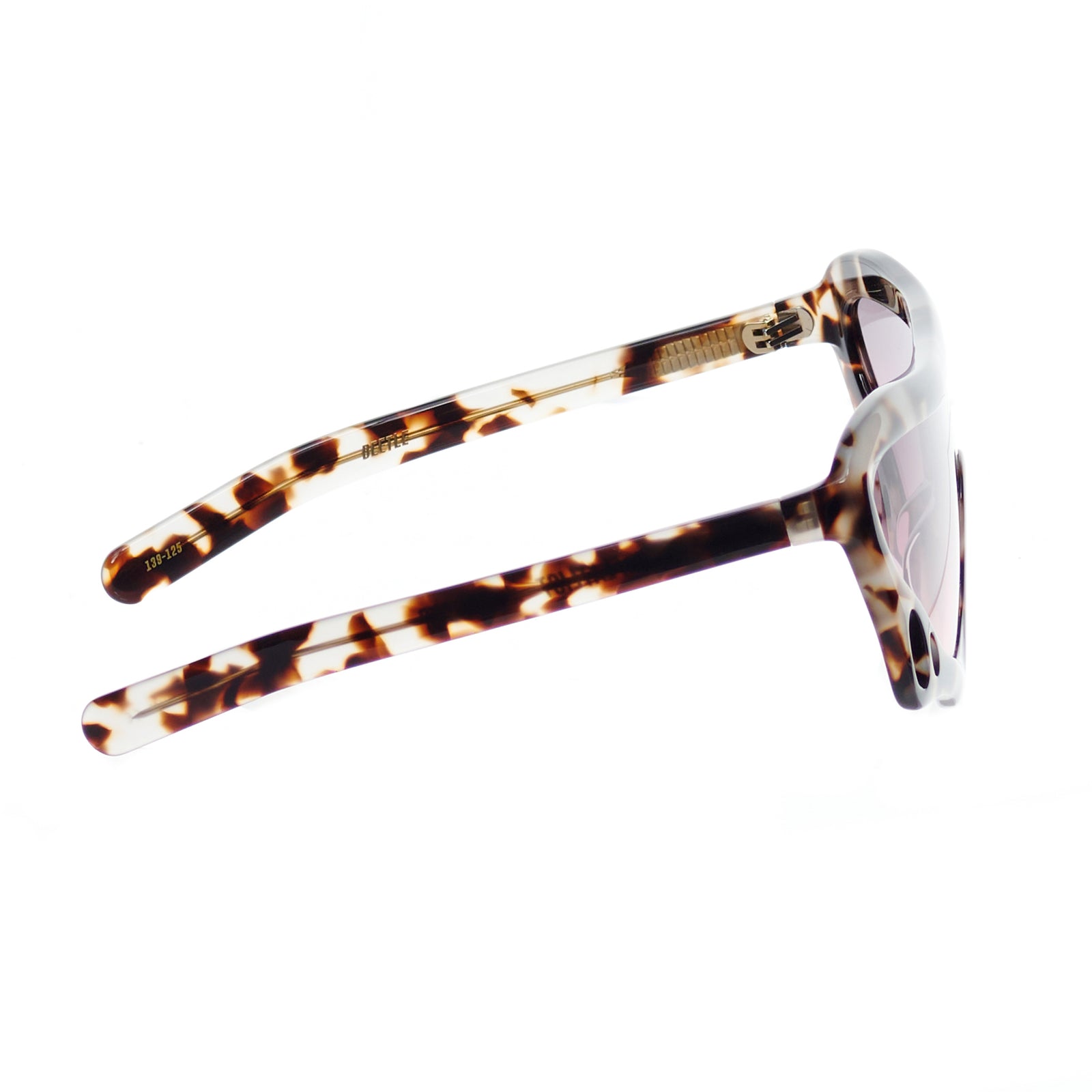 SP5 x FLATLIST 'BEETLE' sunglasses with tortoise Mazzucchelli acetate frames and tinted lenses.