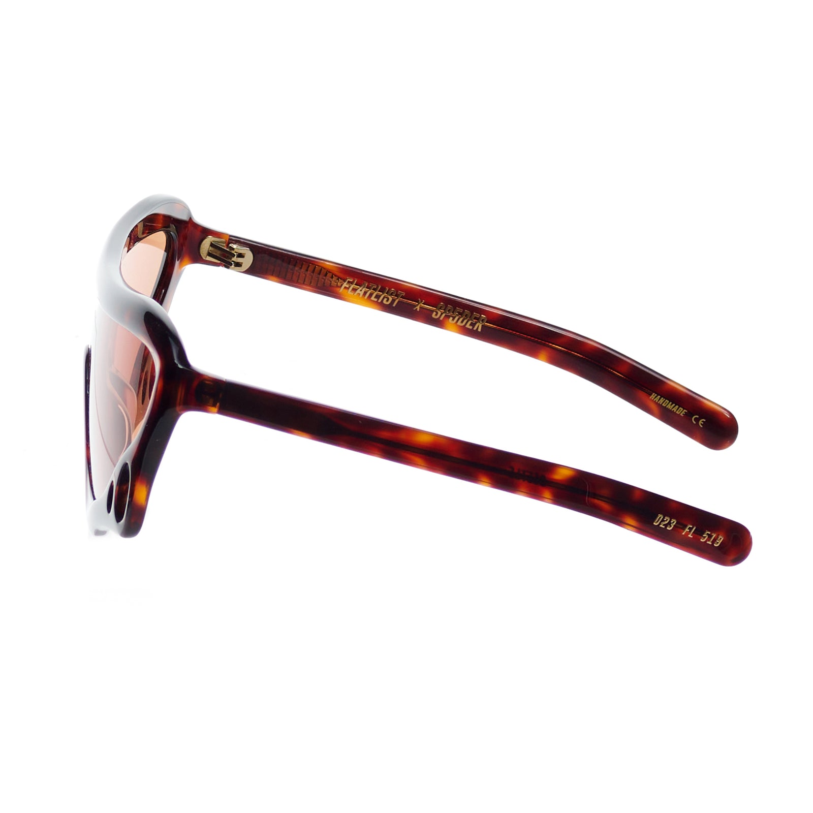 SP5 x FLATLIST 'BEETLE' sunglasses with tortoiseshell acetate frames and brown tinted lenses.