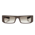 SP5 x FLATLIST 'SLUG' sunglasses with handcrafted brown Mazzucchelli acetate frames and smoke brown gradient lenses.