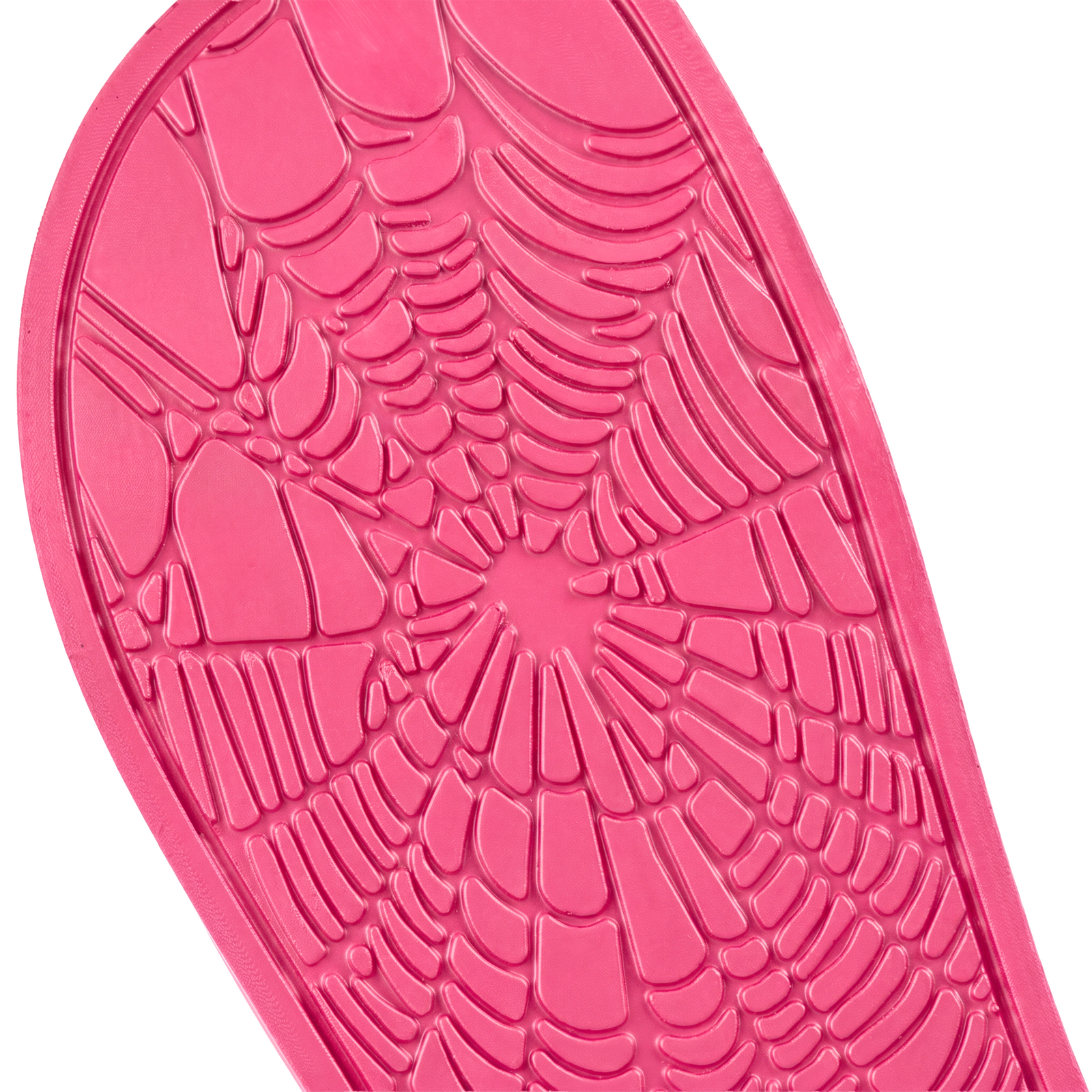 Diablo Pink Slide 001 with a web graphic design on the treaded rubber sole.