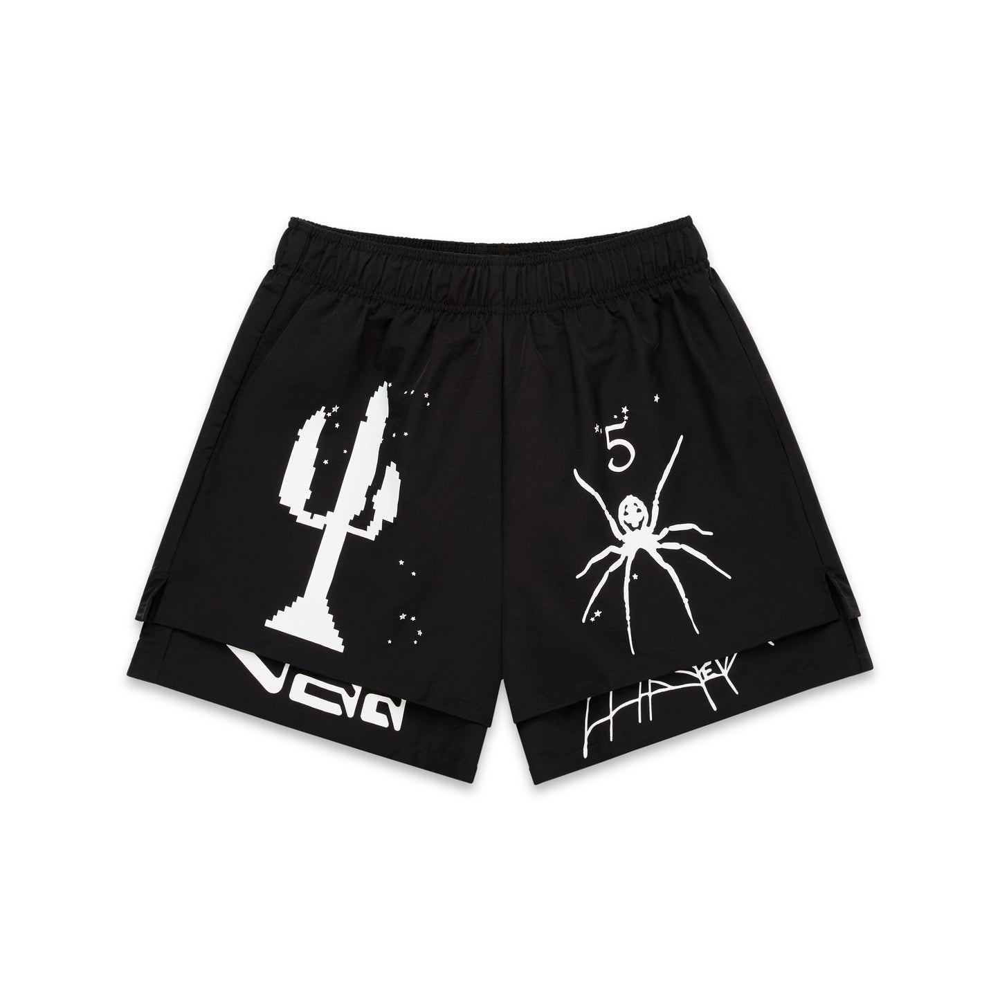 BLACK VAA DOUBLE LAYER SHORT
