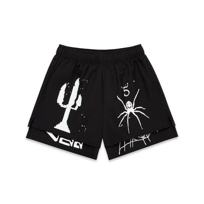 BLACK VAA DOUBLE LAYER SHORT