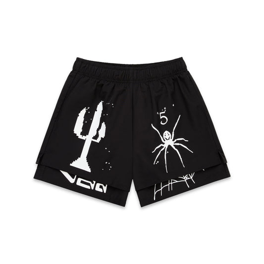 BLACK VAA DOUBLE LAYER SHORT