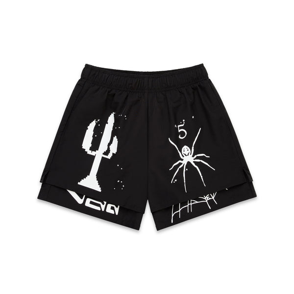 美品 SP5DER SPIDER WORLDWIDE SHORTS Mサイズ RARE SPIDER WORLDWIDE x 999 Juice WRLD Green Mesh Shorts