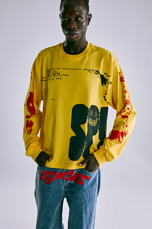 YELLOW X-RAY LS TEE ON MODEL