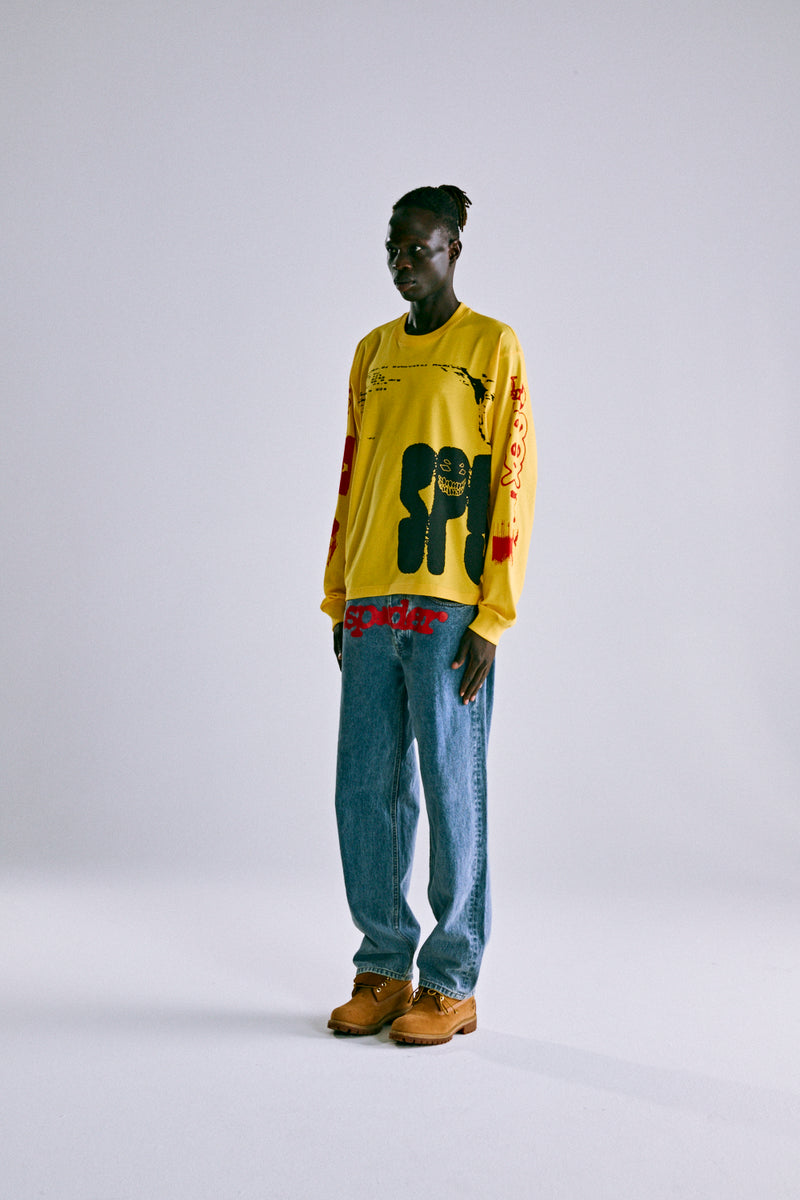 YELLOW X-RAY LS TEE ON MODEL