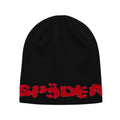BLACK FUZZY LOGO MOHAIR BEANIE
