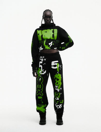 BLACK X-RAY HOODIE ON MODEL