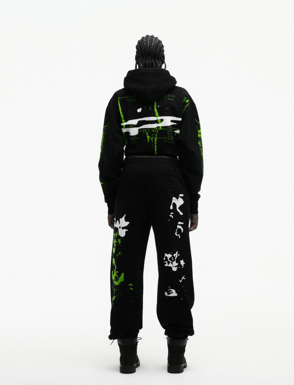 BLACK X-RAY SWEATPANT ON MODEL