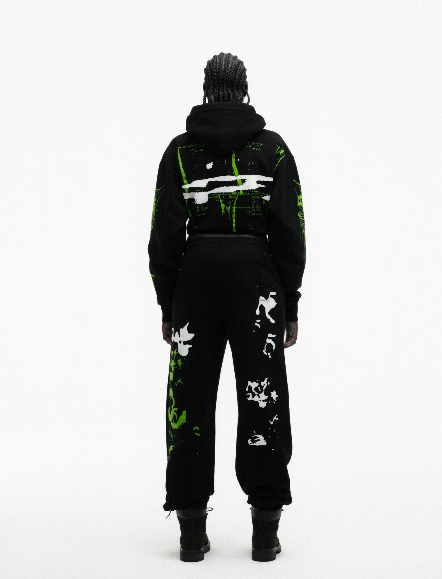 BLACK X-RAY HOODIE ON MODEL