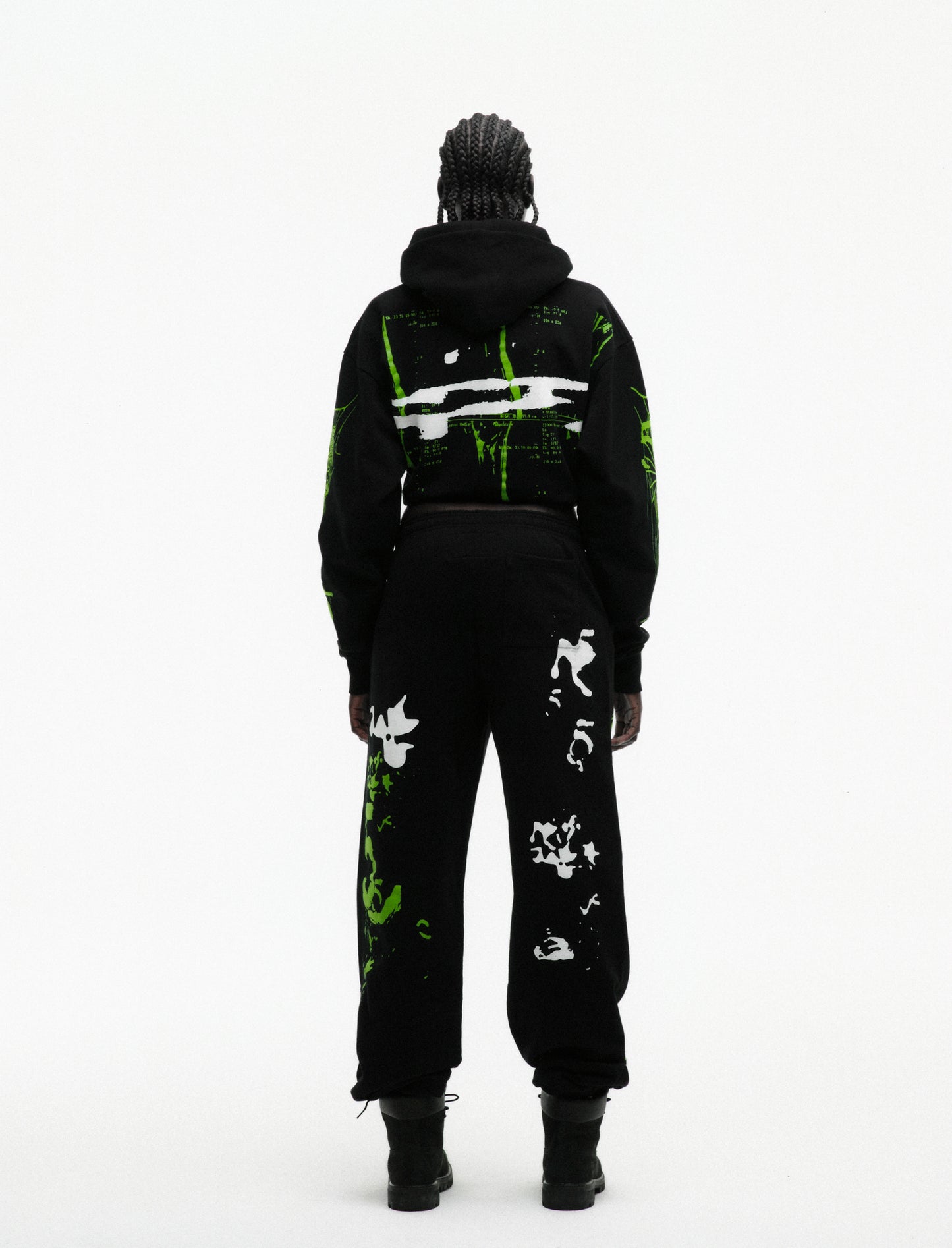 BLACK X-RAY HOODIE ON MODEL
