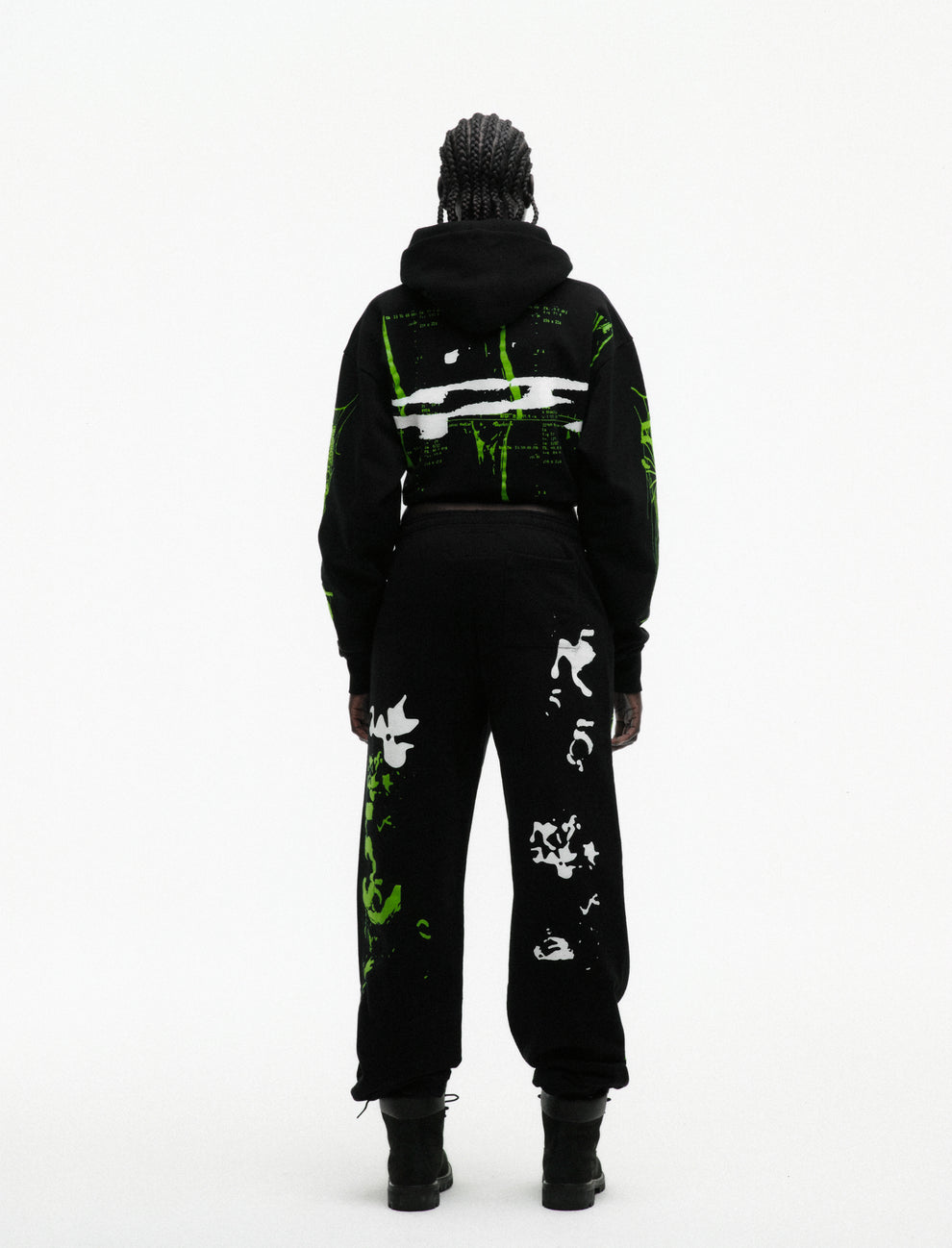 BLACK X-RAY HOODIE ON MODEL