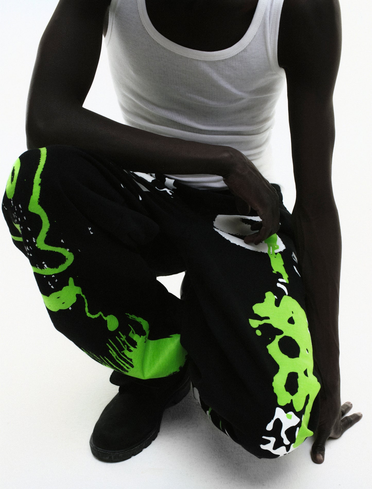 BLACK X-RAY SWEATPANT ON MODEL