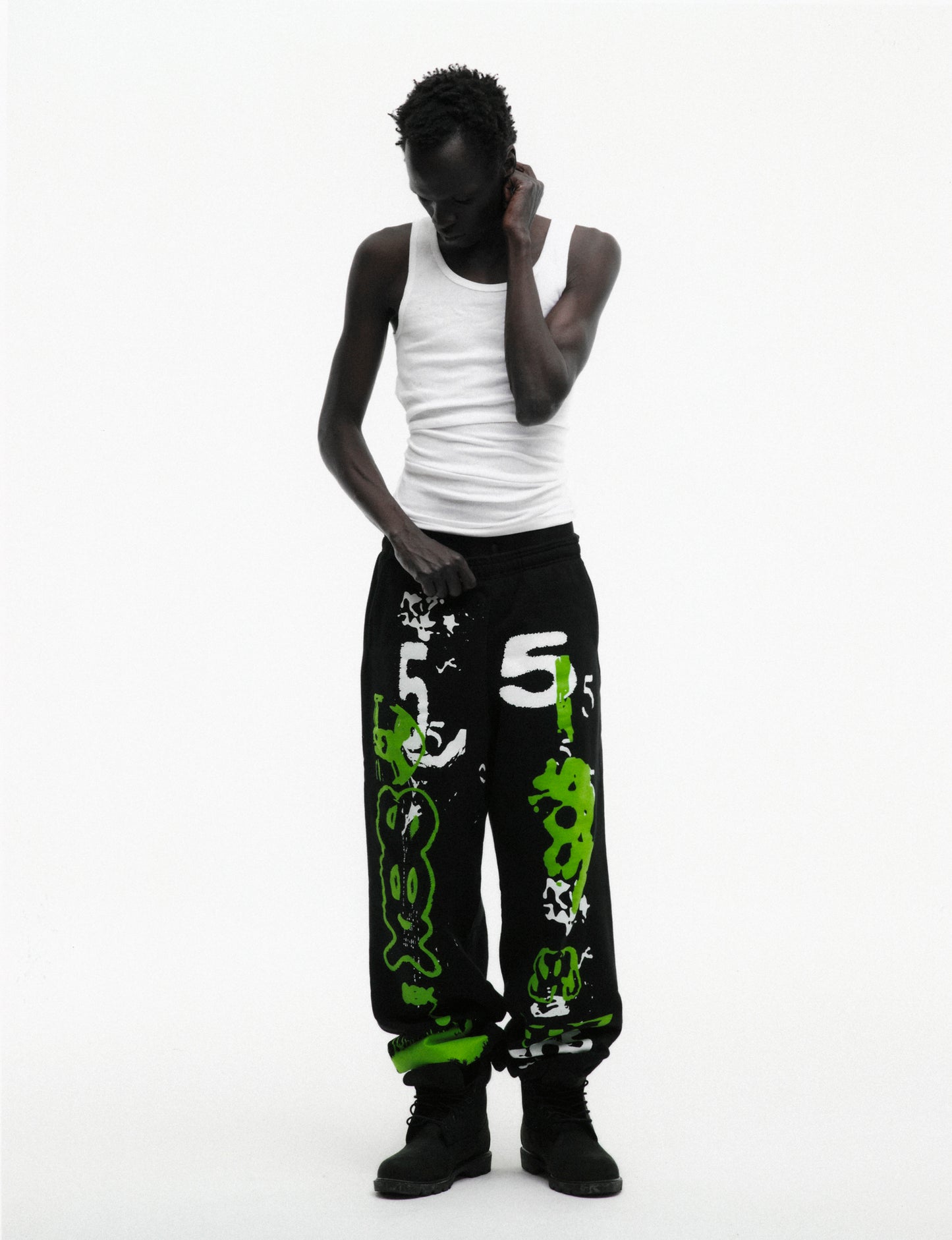 BLACK X-RAY SWEATPANT ON MODEL