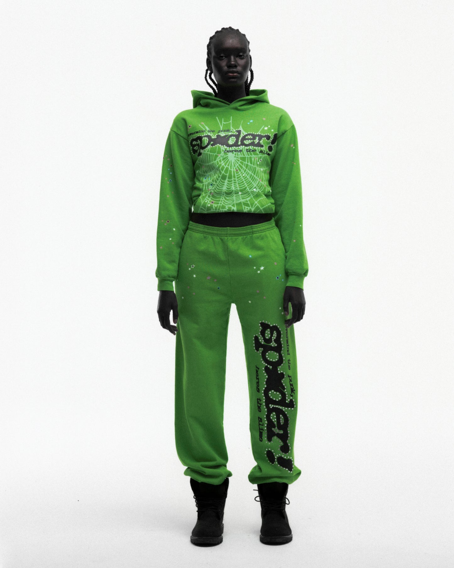 BGR PUNK V2 RHINESTONE HOODIE ON MODEL