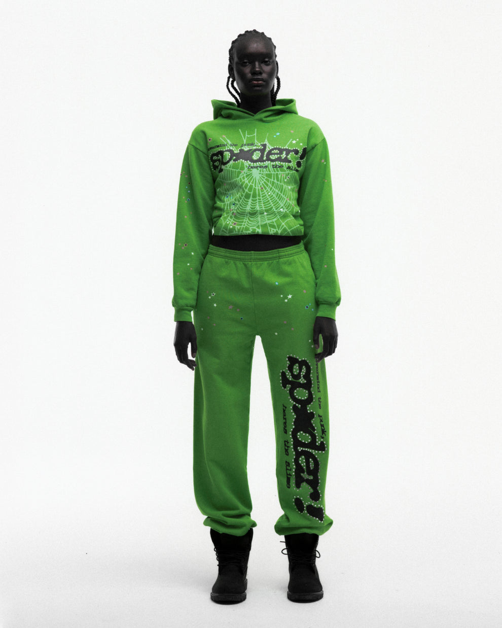 BGR PUNK V2 RHINESTONE HOODIE ON MODEL