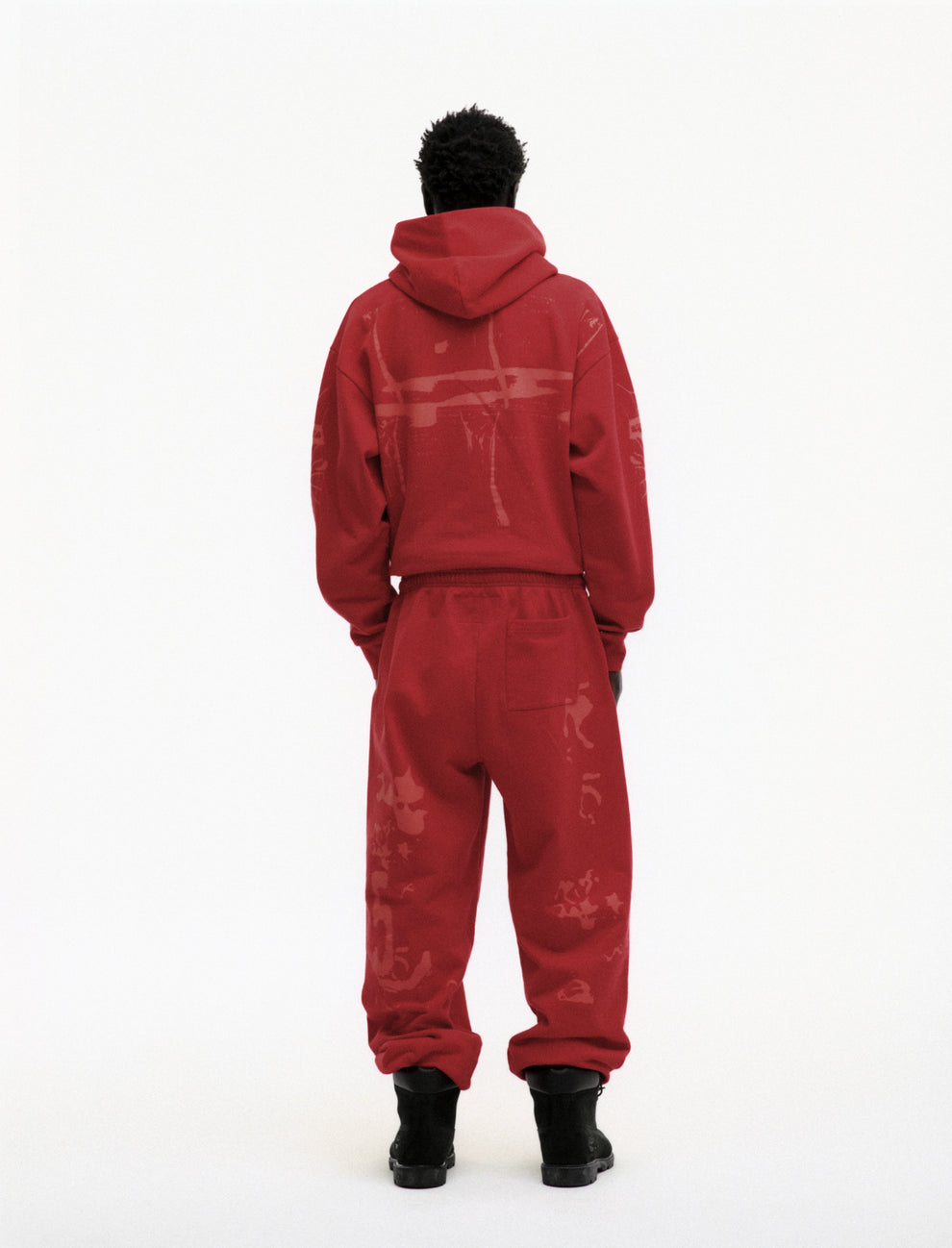 RED X-RAY SWEATPANT ON MODEL