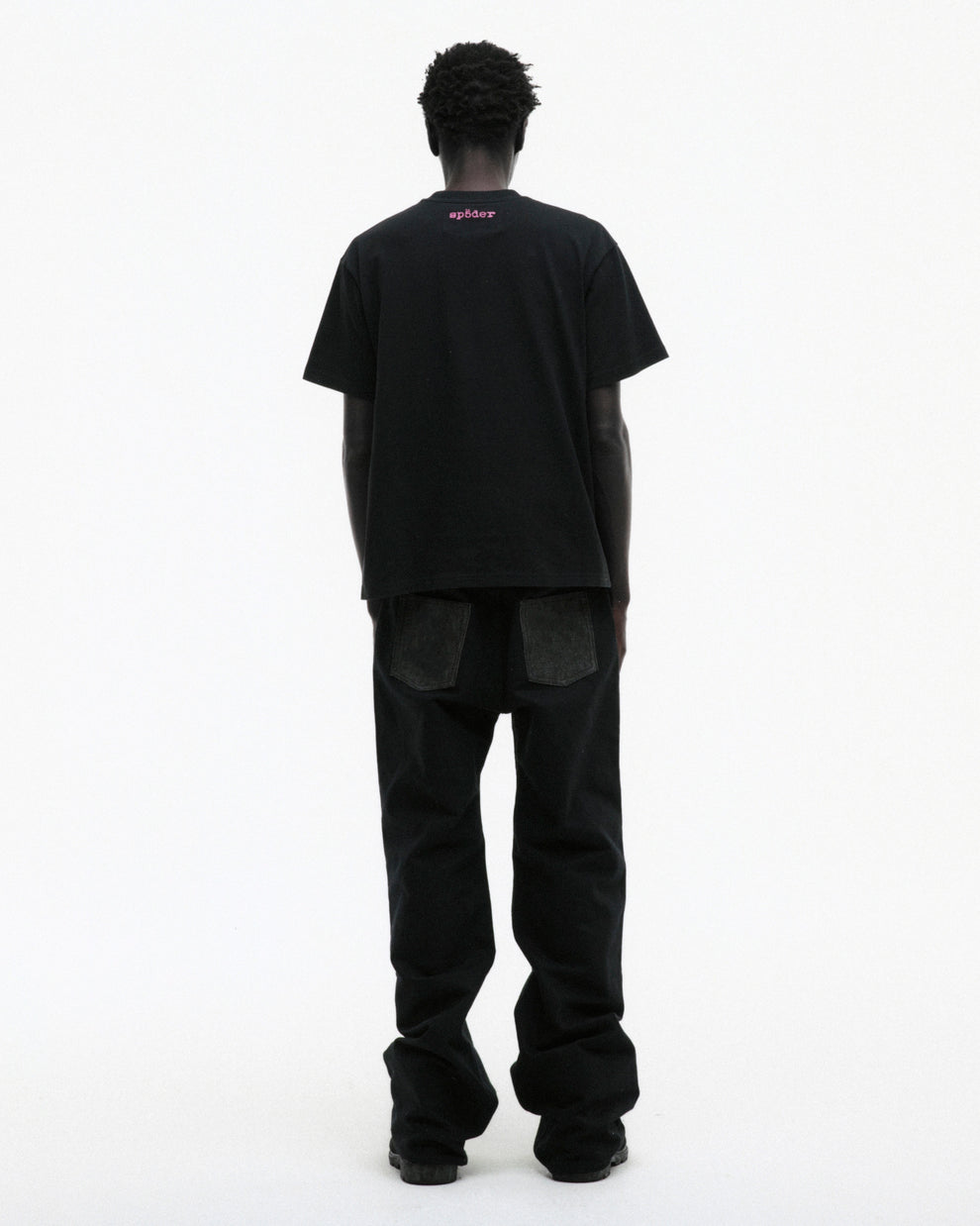 BLACK STAR GIRL TEE ON MODEL