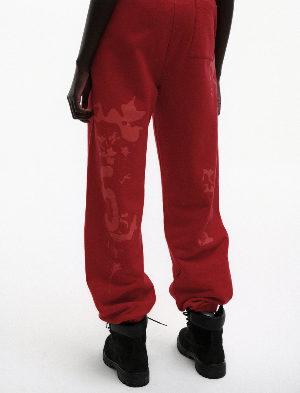 RED X-RAY SWEATPANT ON MODEL
