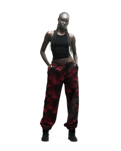 PLAID SPLATT SWEATPANT ON MODEL