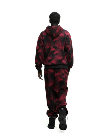 PLAID SPLATT HOODIE ON MODEL