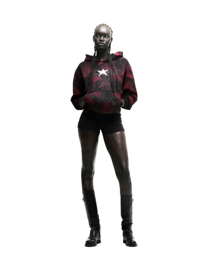 PLAID SPLATT HOODIE ON MODEL