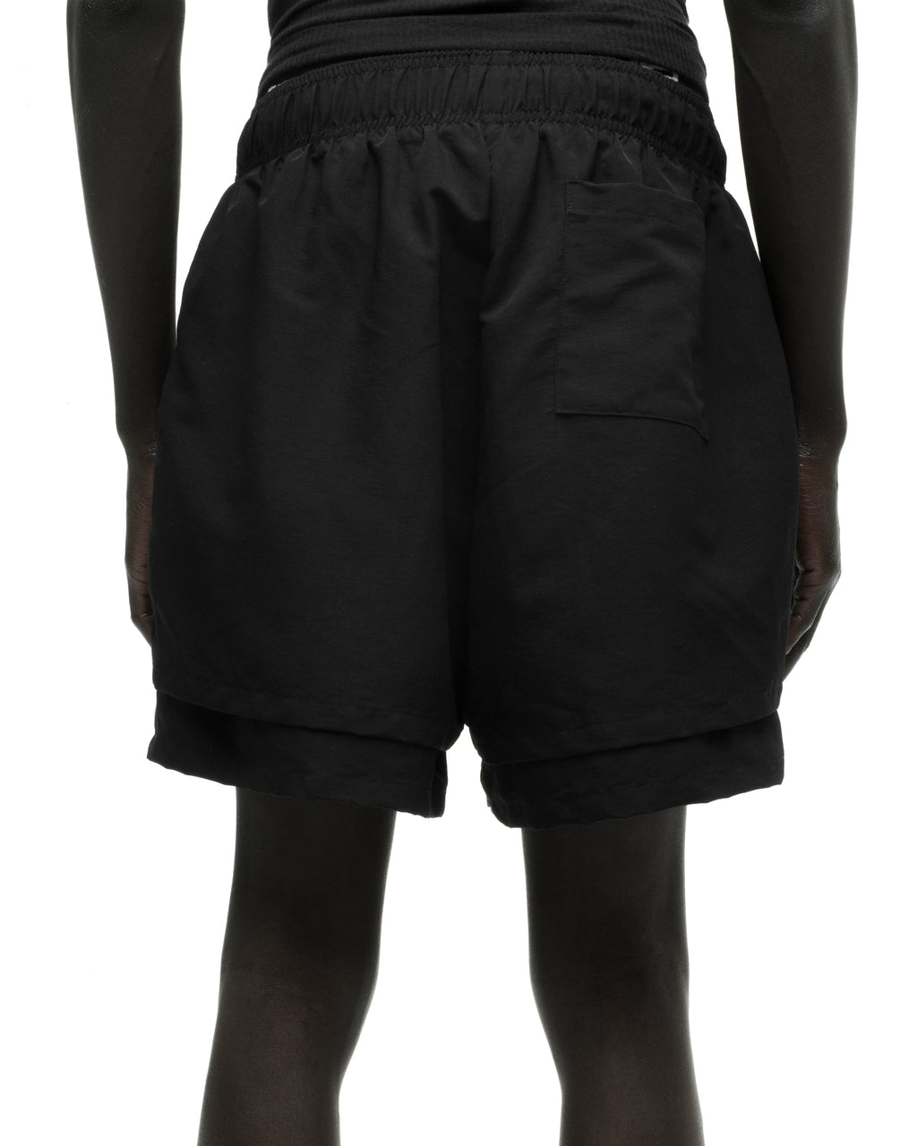 BLACK VAA DOUBLE LAYER SHORT ON MODEL