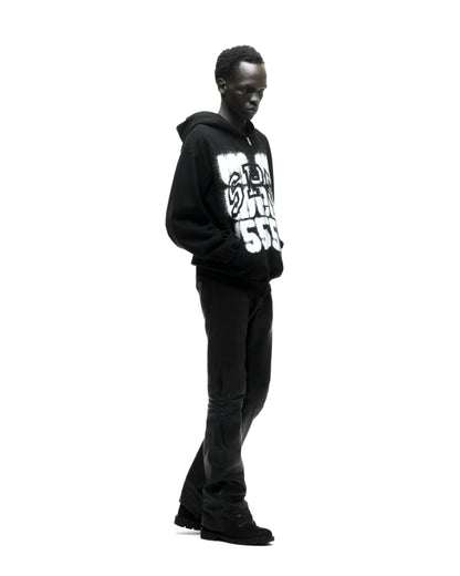 SP555 ZIP HOODIE ON MODEL