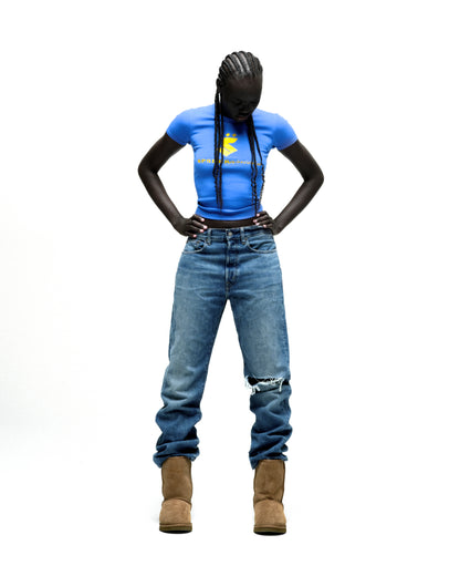 5UKI BABY TEE ON MODEL