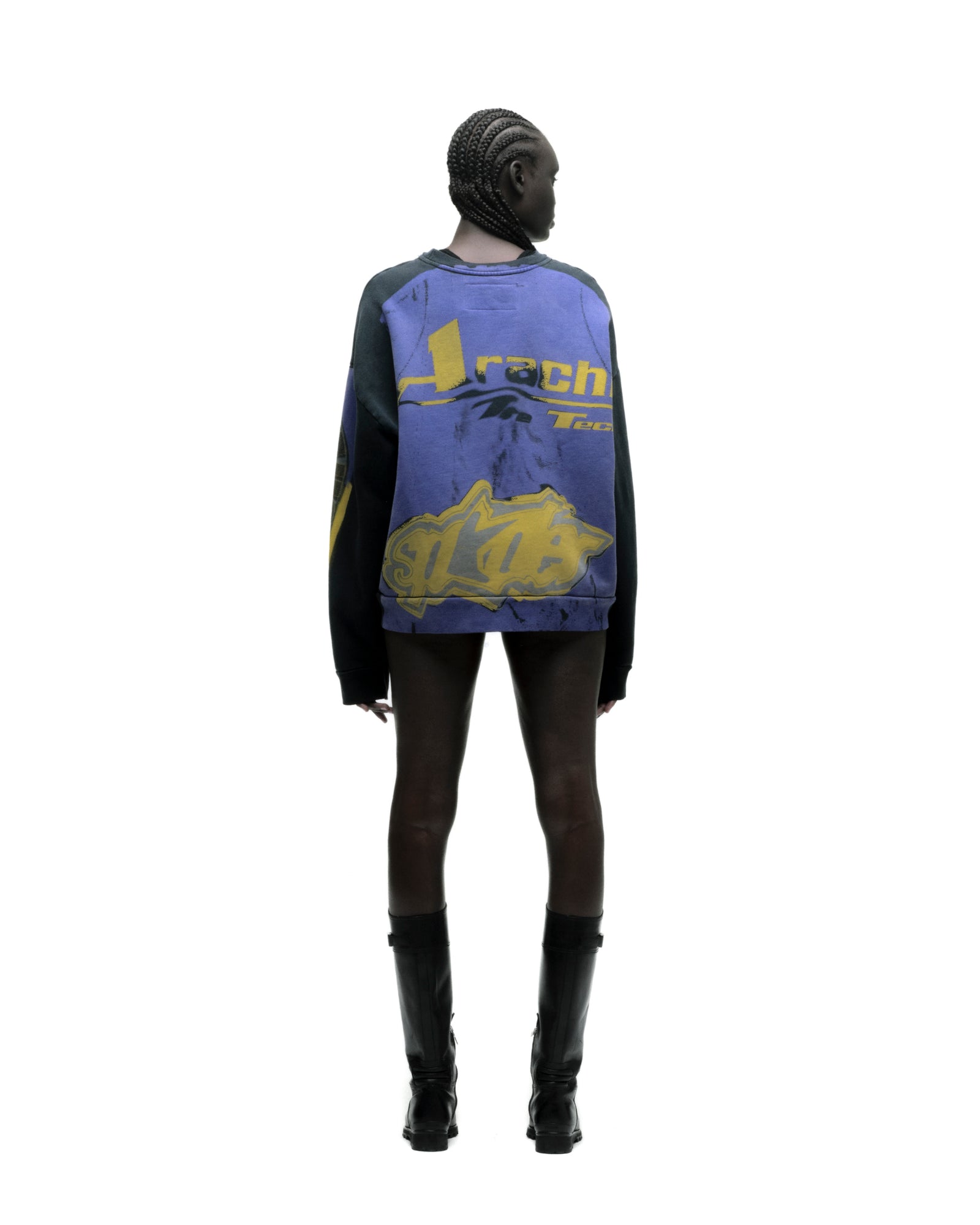 TROMPE-L’ŒIL CREWNECK ON MODEL