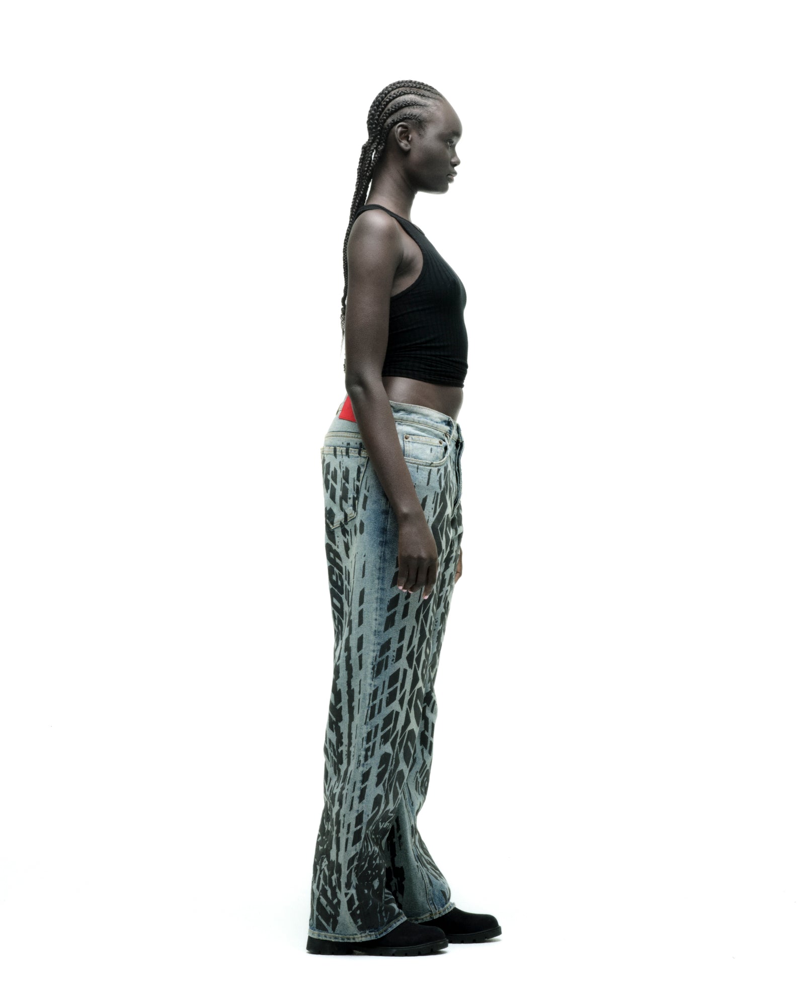BURNOUT DENIM ON MODEL