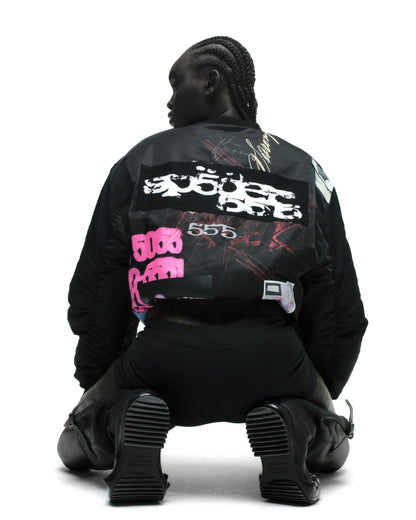 VET BOMBER JACKET ON MODEL