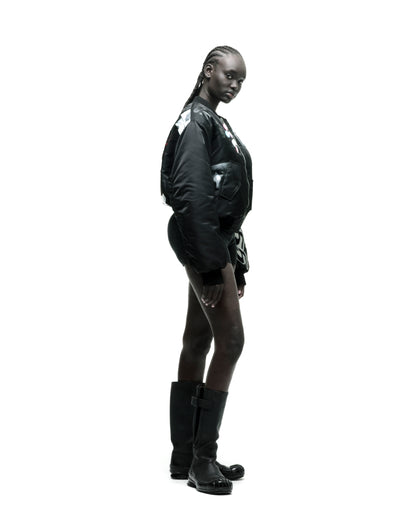VET BOMBER JACKET ON MODEL