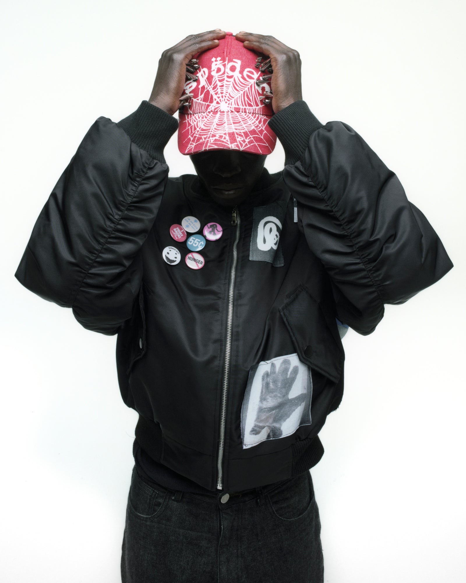 VET BOMBER JACKET ON MODEL