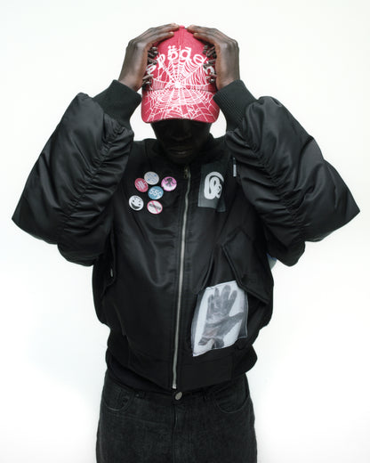 VET BOMBER JACKET ON MODEL