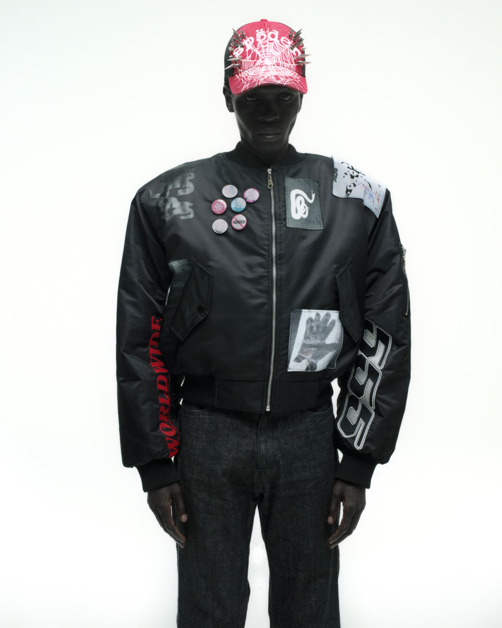 VET BOMBER JACKET ON MODEL