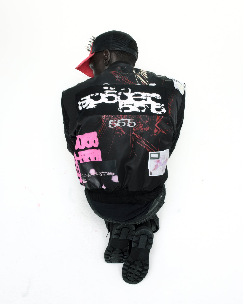 VET BOMBER JACKET ON MODEL