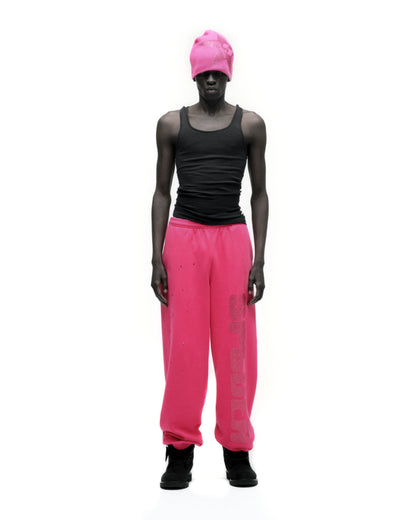 RHINESTONE SILK SWEATPANT