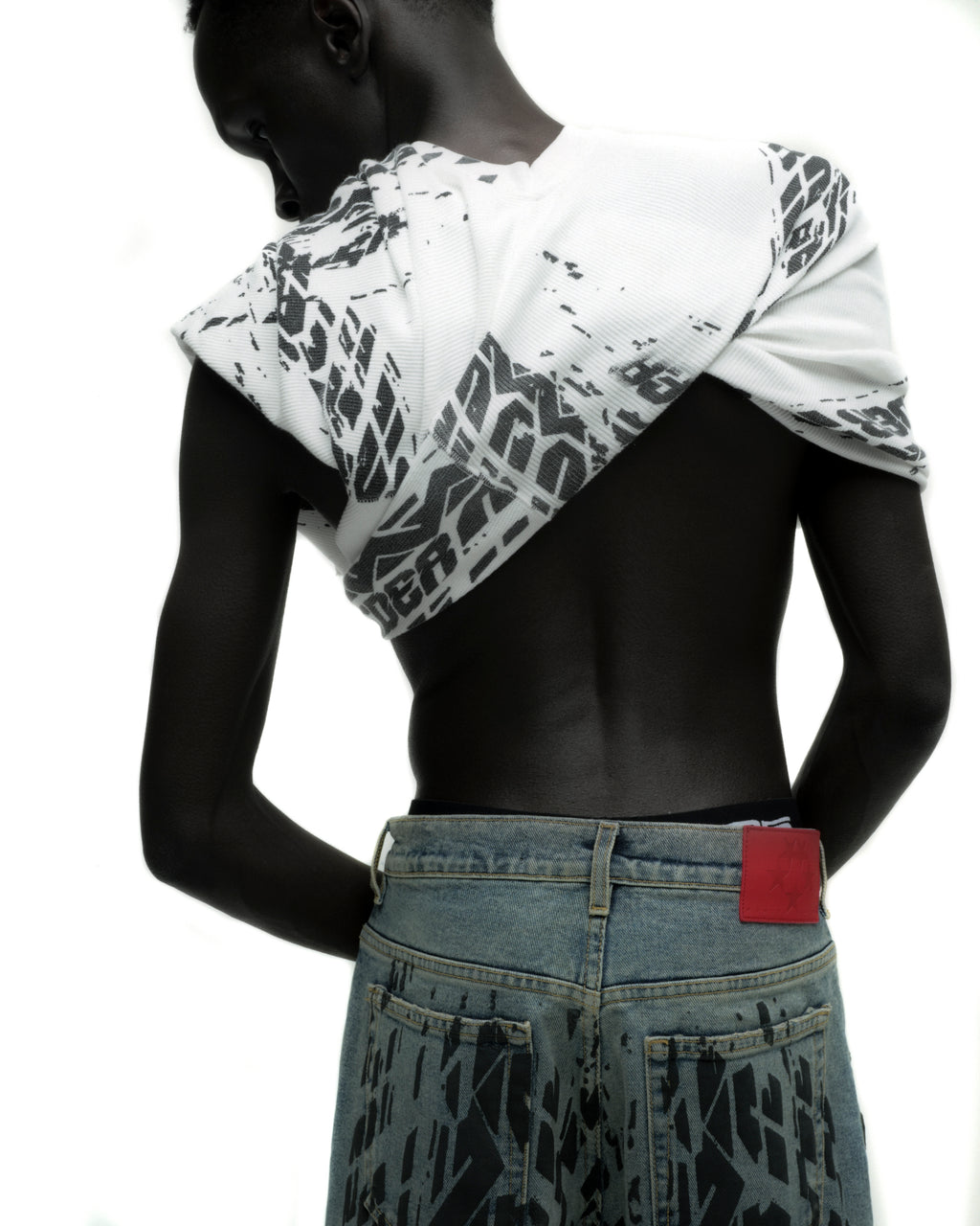 BURNOUT DENIM ON MODEL