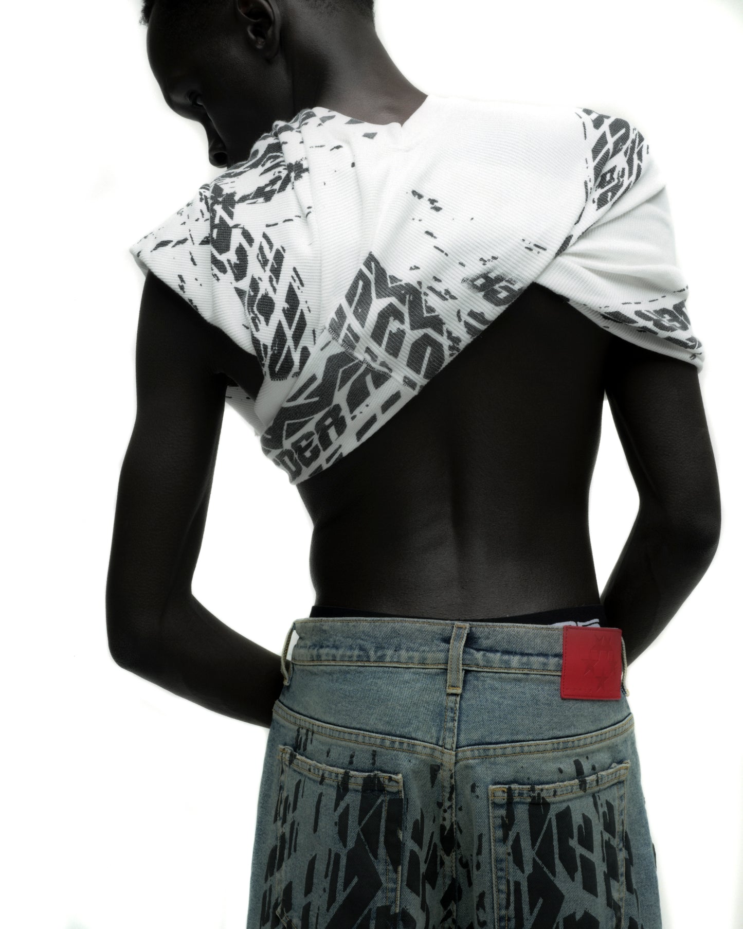 BURNOUT DENIM ON MODEL