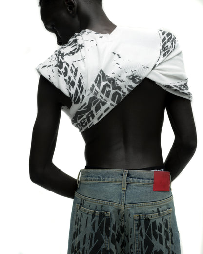 BURNOUT DENIM ON MODEL
