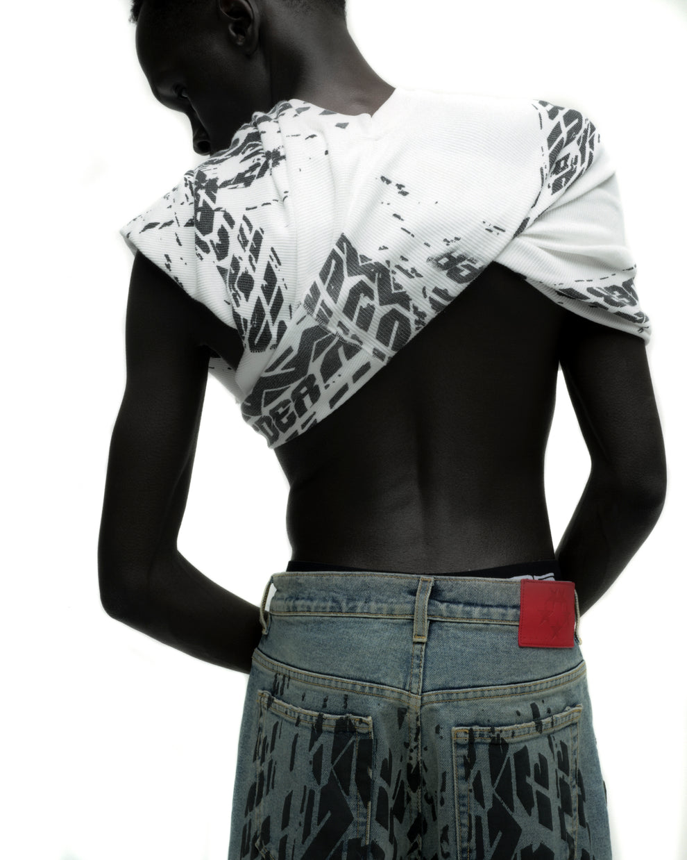 BURNOUT DENIM ON MODEL