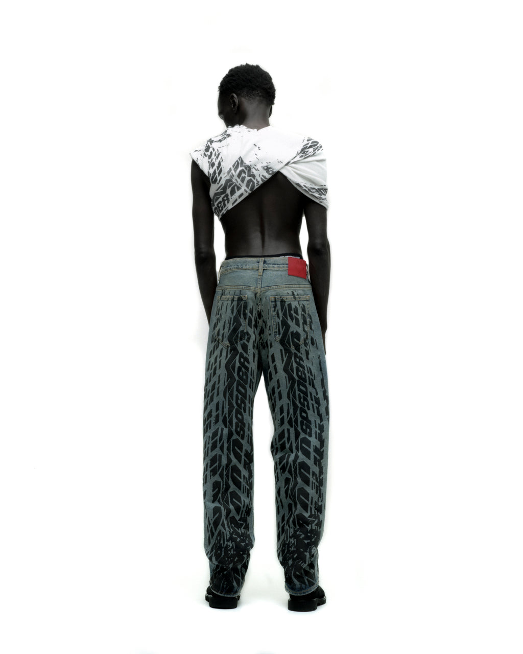 BURNOUT DENIM ON MODEL