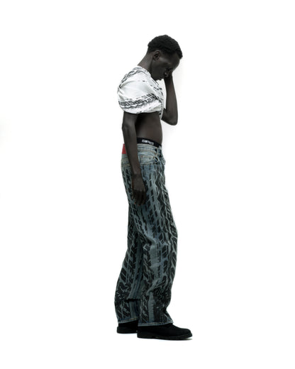 BURNOUT DENIM ON MODEL